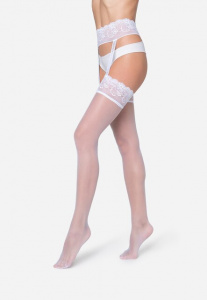 Minimi Колготки ADRIANA 20 с открытыми бедрами (имитация чулки с поясом) 20 ден Bianco