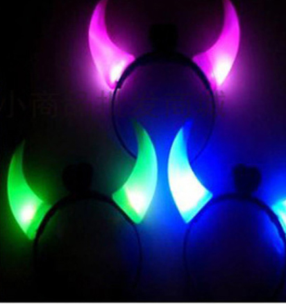 Аксессуар карнавальный "Ободок с рожками", светящийся