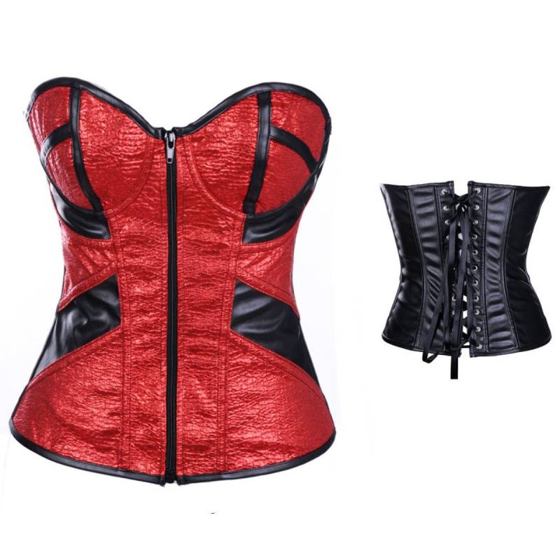 Корсет "Саманта", красно-черный