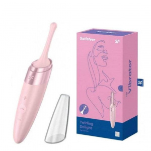 Satisfyer Перезаряжаемый точечный вибромассажер Twirling Delight (розовый)