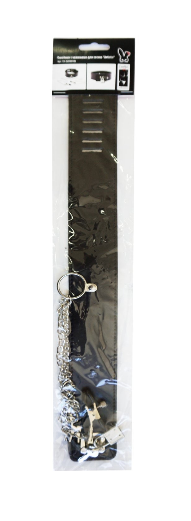 Ошейник с зажимами для сосков "Artistic"