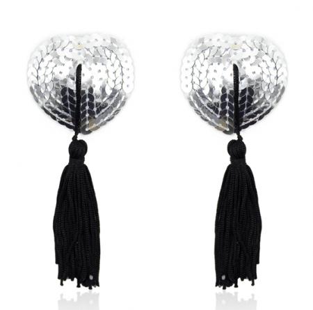 Пэстисы серебристые  Сердечки с кисточками