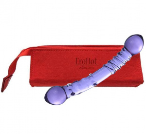 Фаллоимитатор стеклянный двухсторонний "Baron" фиолетовый