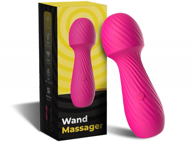 Мини вибратор-массажер "Wand massager mini" 9 режимов вибрации