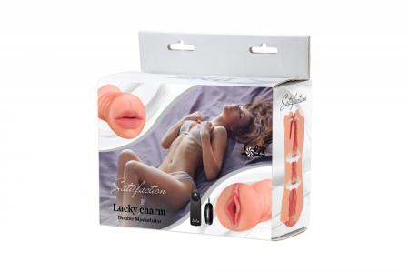Мастурбатор двойной  с вибропулей Satisfaction Lucky charm