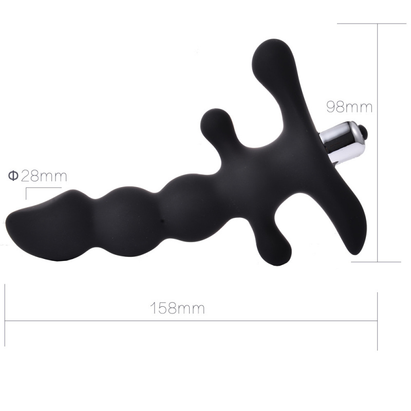 Вибратор анальный силиконовый "Ballet black" черный