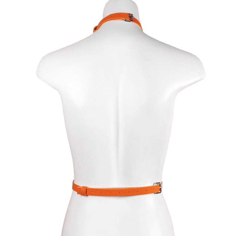 Портупея кожаная "Jenna" оранжевая