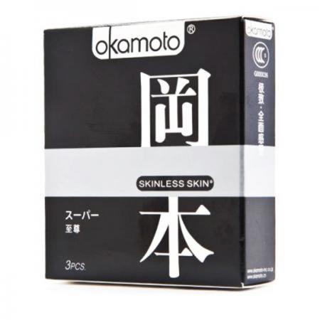 Презервативы OKAMOTO "Skinless Skin Super" (супер), 3 шт