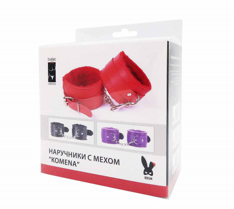 Наручники с мехом "Komena Lavender" 