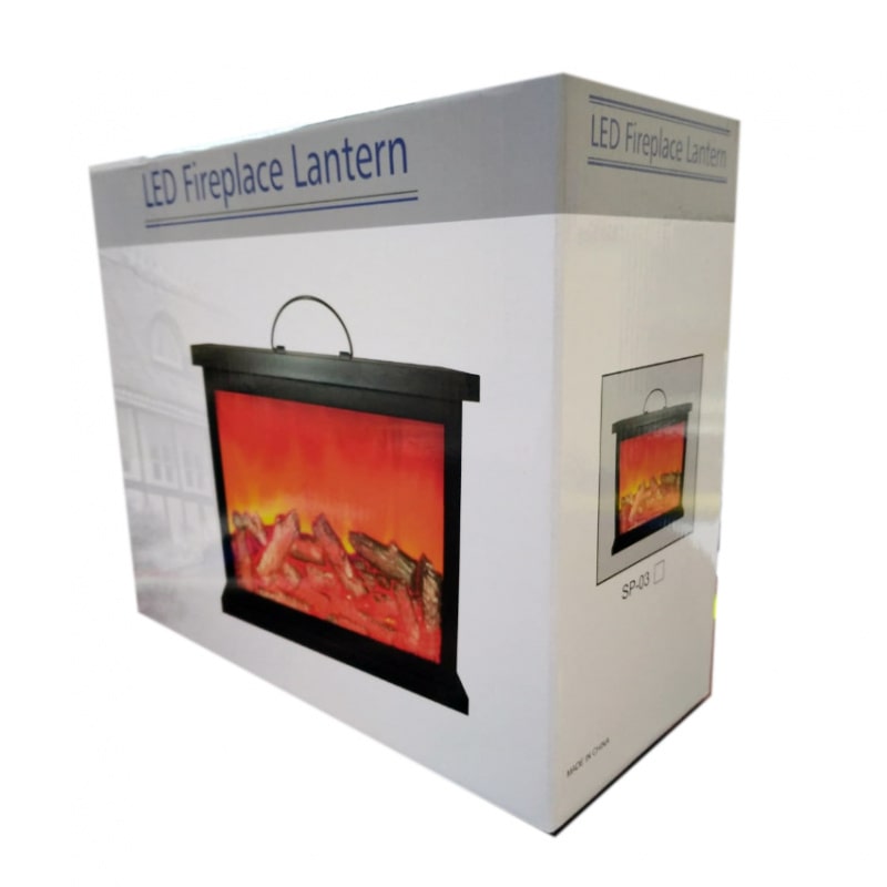 Светильник декоративный черный "Камин" с держателем