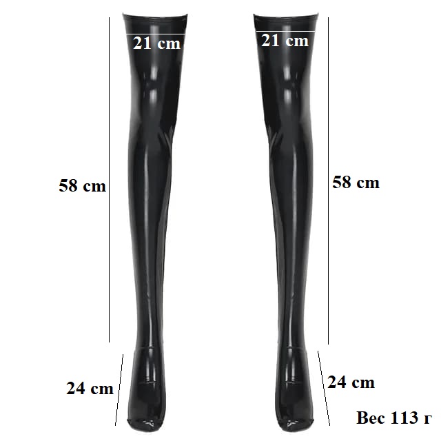 Чулки CH-800 из материала Wetlook черные Чулки CH-800 из материала Wetlook черные