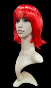 Парик карнавальный "Каре", красный