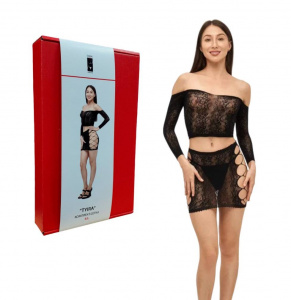 Комплект сетка "Tyira" (топ с длинным рукавом и юбка) Комплект сетка "Tyira" (топ с длинным рукавом и юбка)