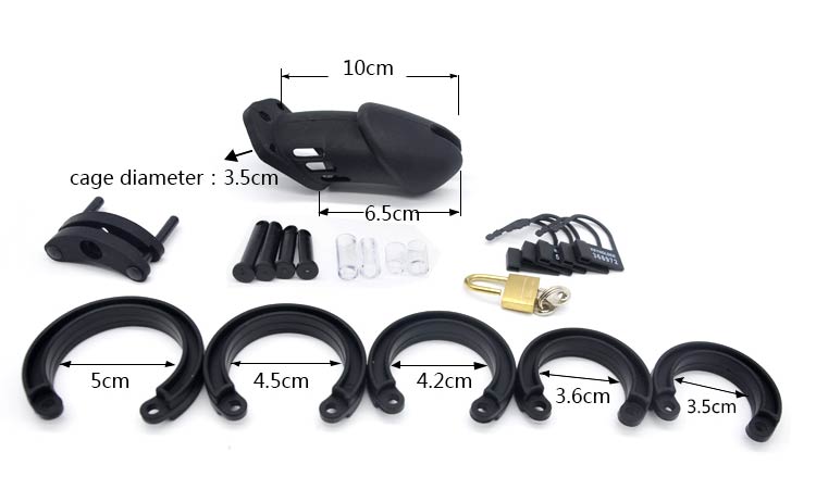 Пояс верности мужской "Power black" силиконовый, черный