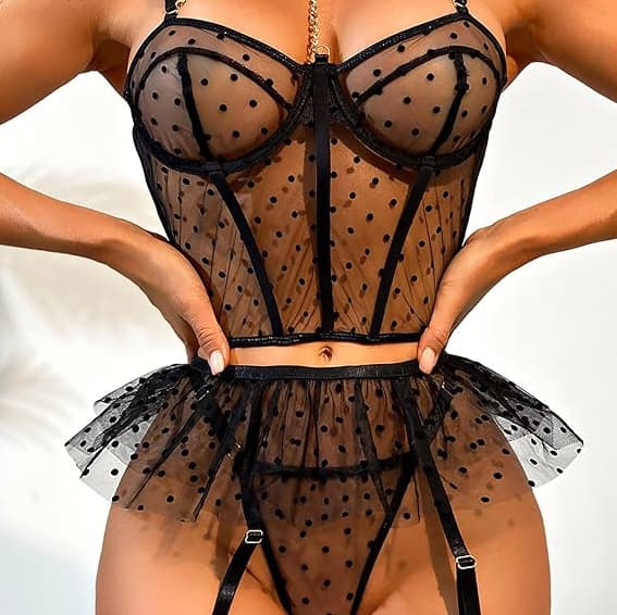 EroHot Perfect Комплект эротический "Liza": лиф, трусики и пояс-юбочка