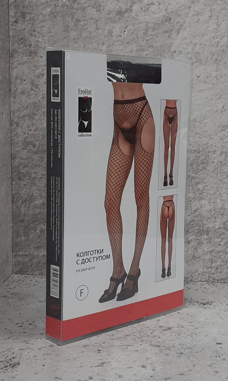 Колготки сетка с доступом K-831 черные Колготки сетка с доступом K-831 черные