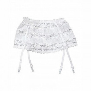 Пояс кружевной для чулок "Wide strip White" белый