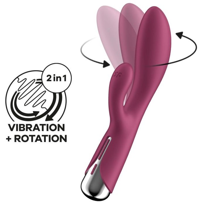 Satisfyer Вибромассажер Spinning Rabbit 1 (red)