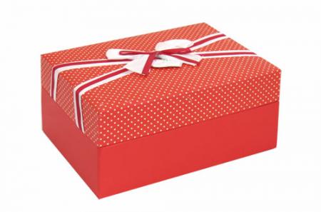 Коробка подарочная "Пламя", красная малая