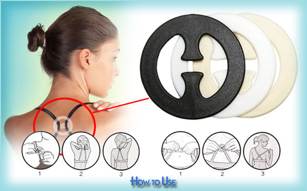 Зажимы-стяжки для лямок бюстгальтера, круглые 3шт