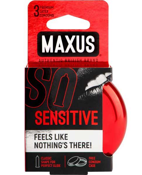 Презервативы Maxus Sensitive Ультратонкие №3 в металлическом кейсе