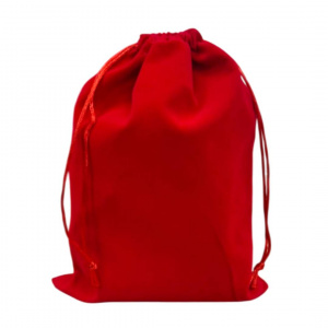 Мешочек бархатный, красный 17*23 см