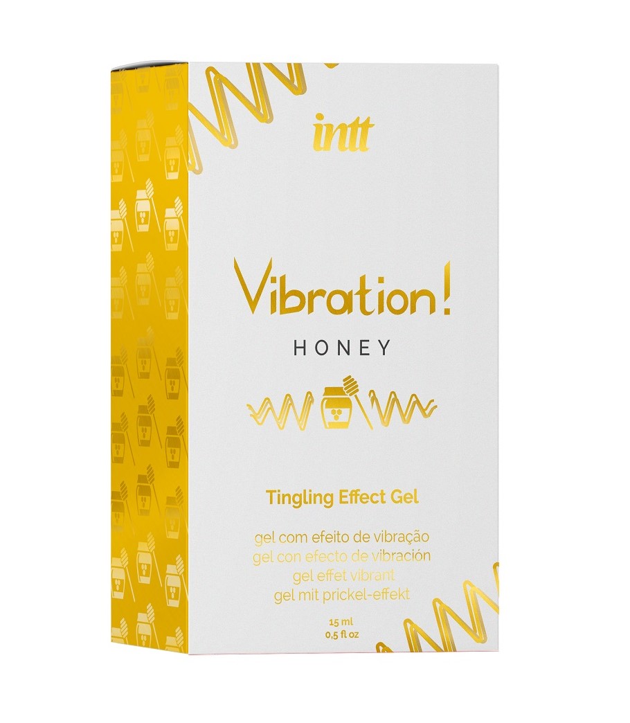 Intt Жидкий интимный гель с эффектом вибрации Honey, 15 мл