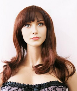 Парик медно-русый средней длины