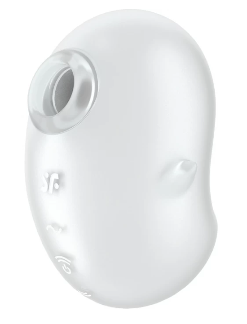 Satisfyer Вакуум-волновой стимулятор клитора с вибрацией Cutie Ghost, силикон, белый