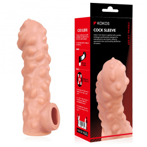 Насадка на фаллос с крупными бугорками и отверстием для мошонки EXTREME SLEEVE, L