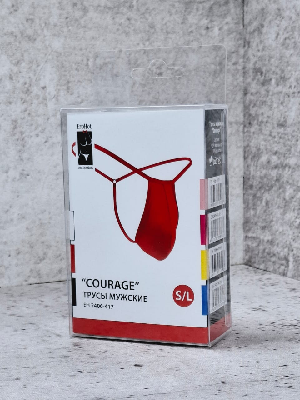 Трусы стринги мужские "Courage" красные