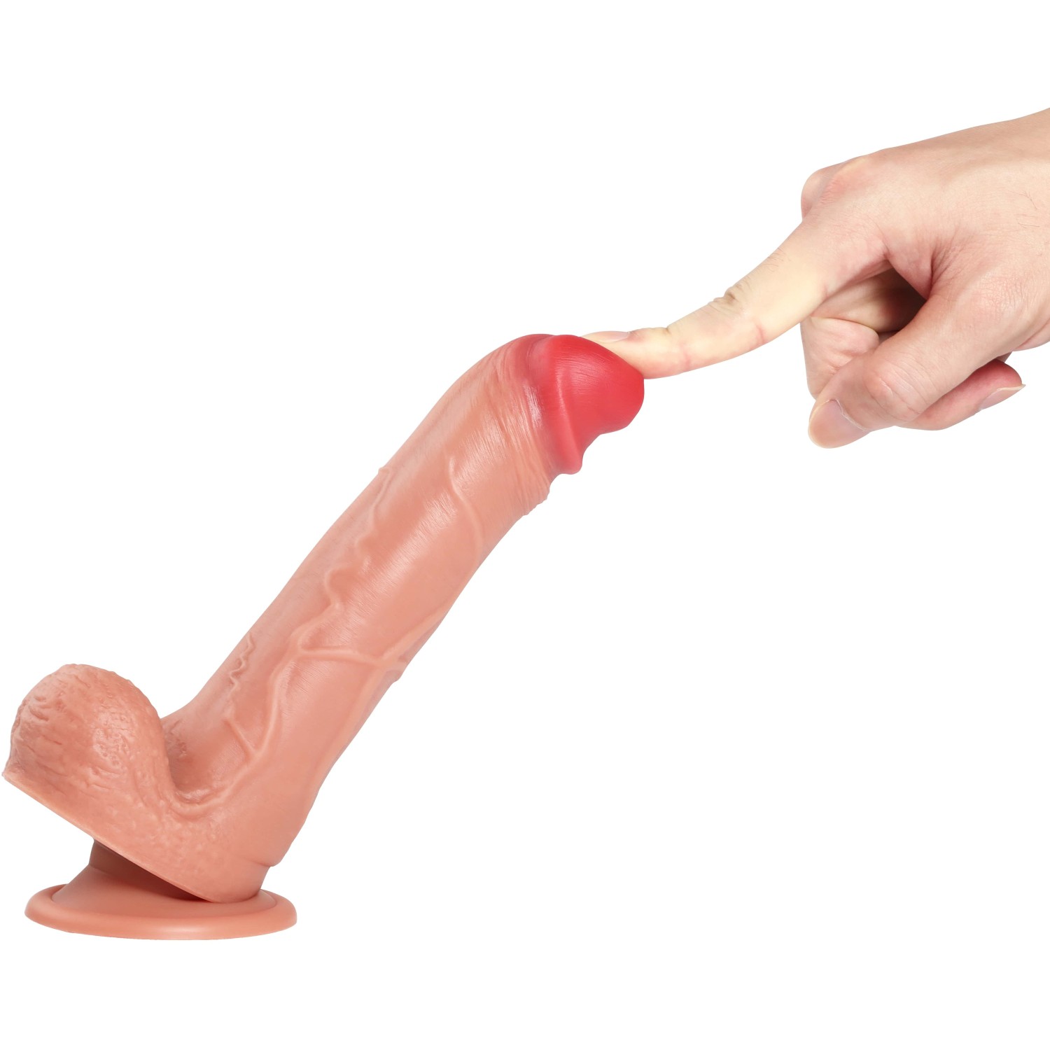 Real Реалистичный фаллоимитатор с функцией пенетрации и вибрации с дистанционным управлением