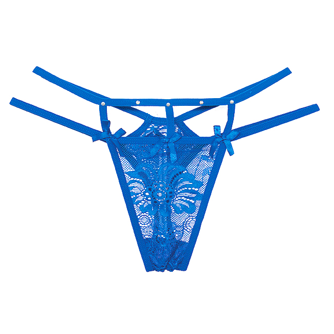 Трусики женские кружевные "Bryne Panties Blue" синие