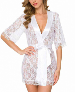 Пеньюар кружевной (халатик) "Daniela" белый