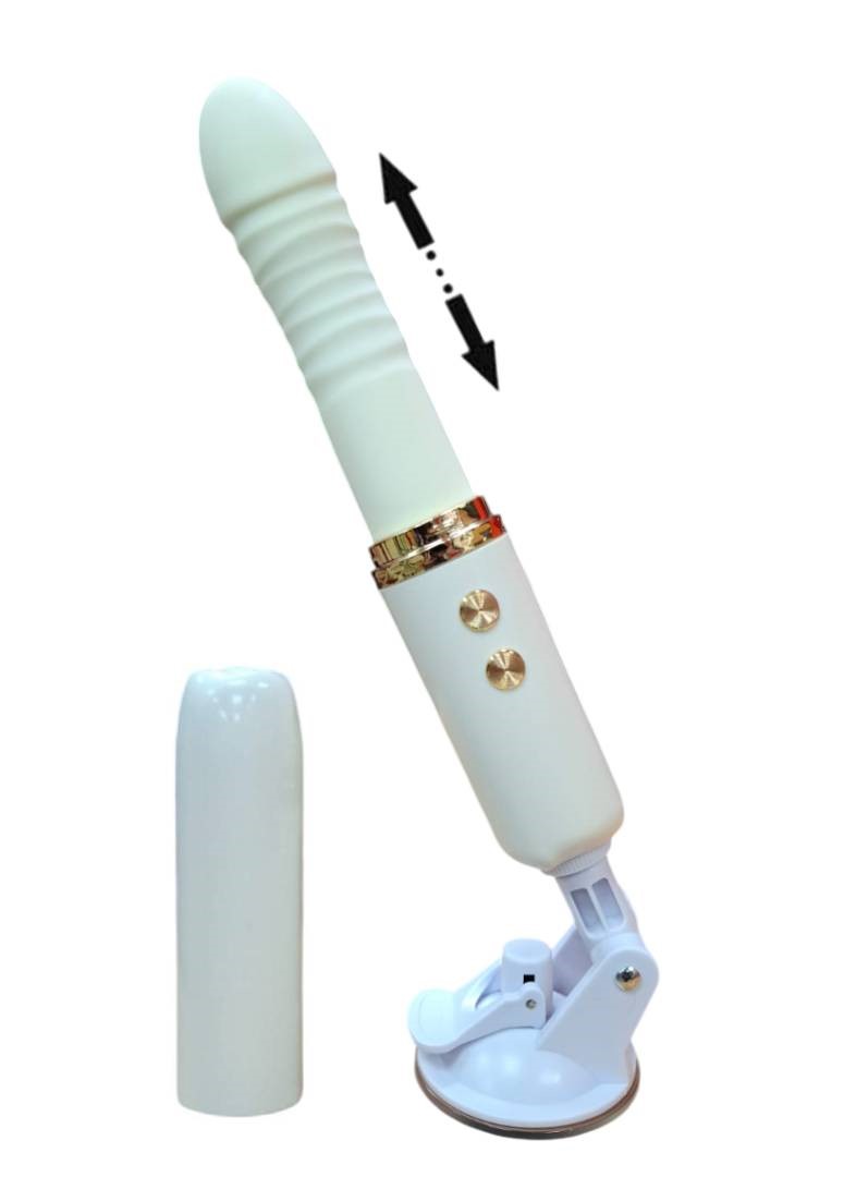 Вибратор-секс-машина телескопический на присоске