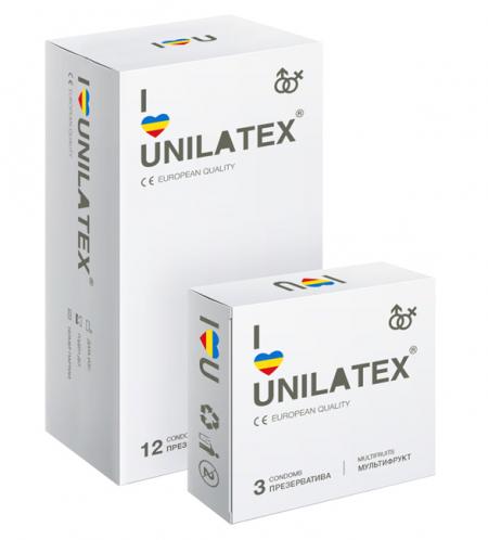 Презервативы "UNILATEX Multifruits", 12+3 шт