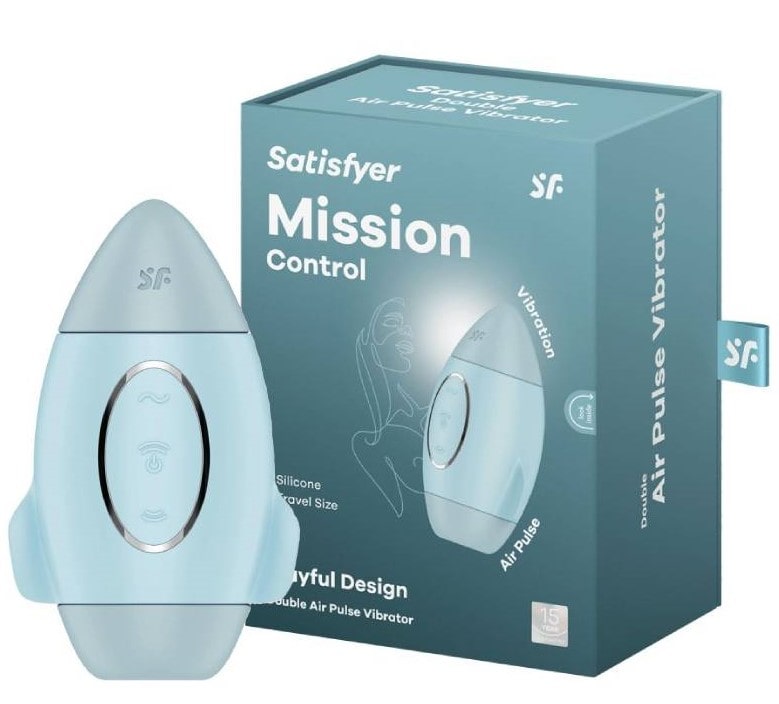 Satisfyer Вакуумно-волновой вибростимулятор Mission Control (blue)