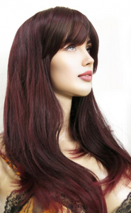 Парик средней длины, цвет - лесные ягоды