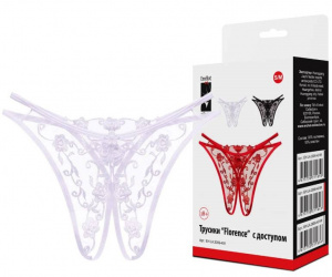 Трусики кружевные с доступом "Florence" белые