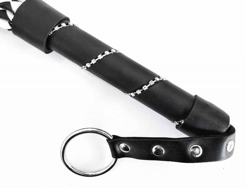 Плеть многохвостная "Voyage" черно-белая