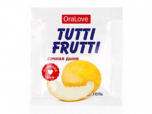 Лубрикант "Tutti-Frutti OraLove", сочная дыня, 4гр