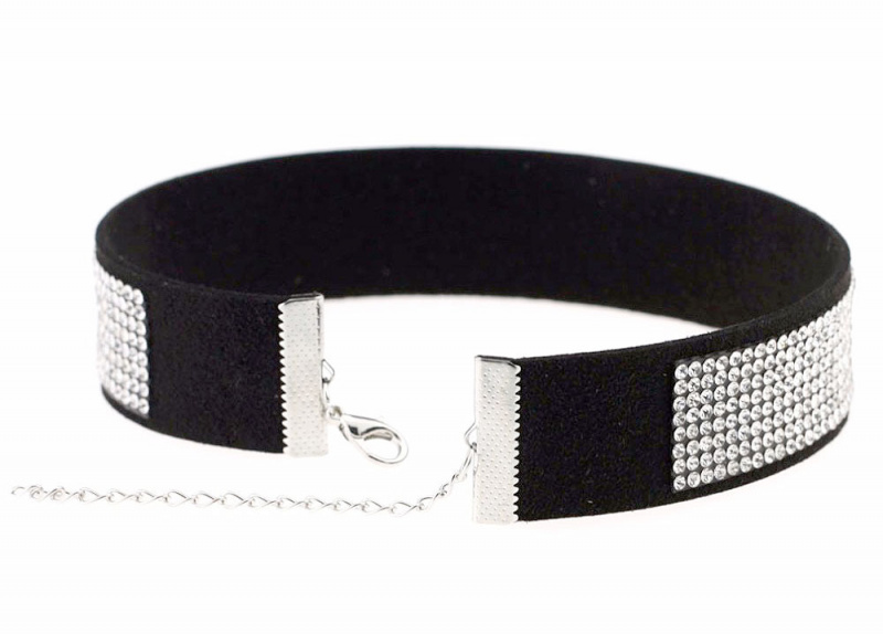 Чокер со стразами "Glow" черный