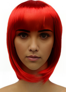 Парик карнавальный красный, короткие волосы