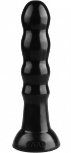 Анальная втулка черная большая, длина рабочей зоны 20,5см, максимальный диаметр 4,6см