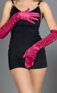 Перчатки длинные с принтом