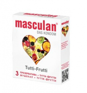 Masculan Tutti-Frutti Нежные с ароматом тутти-фрутти, 3 шт