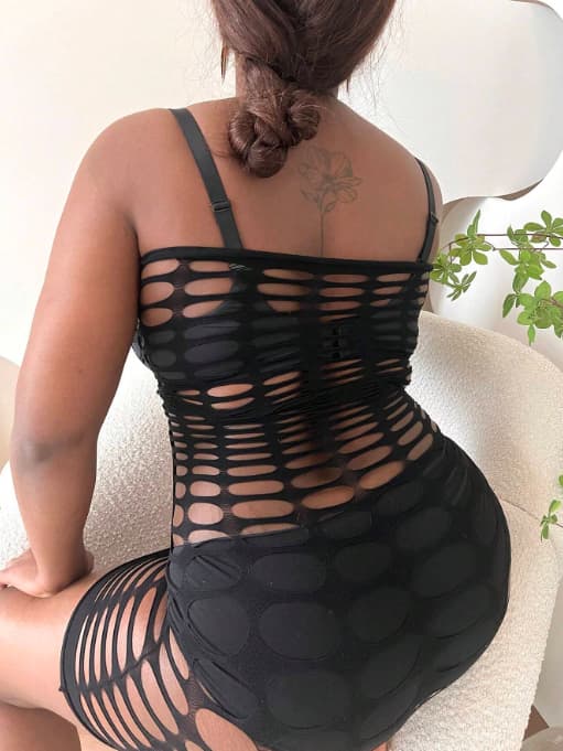 EroHot Eleganse Plus Платье сетка Shans со стразами EroHot Eleganse Plus Платье сетка Shans со стразами