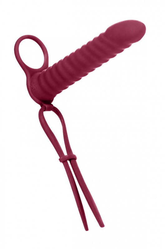Lola Вибронасадка для Двойного Проникновения Pure Passion Rori  Wine Red 