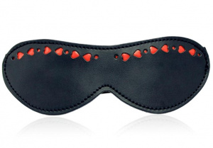 Маска игровая сплошная  с красными сердечками Masher