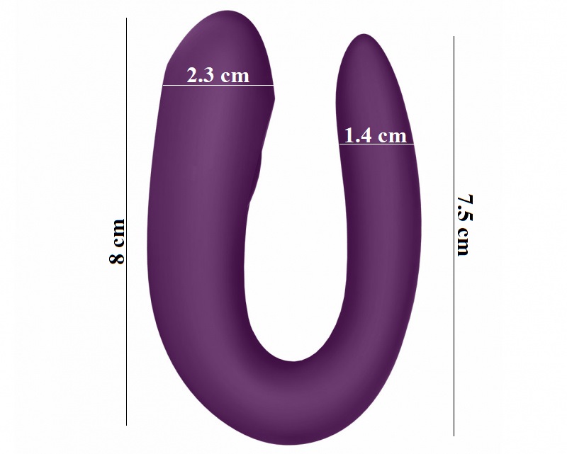 Вибромассажер  для пар Satisfyer "Double Joy" с приложением фиолетовый